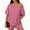 Pink #17, variant on Dresfit Women's Shorts Sets Crew Neck Short Sleeve Off Shoulder Tops & Mini Shorts 2 Piece Outfits Summer 2026 Oversized Lightweight Sweatsuits M