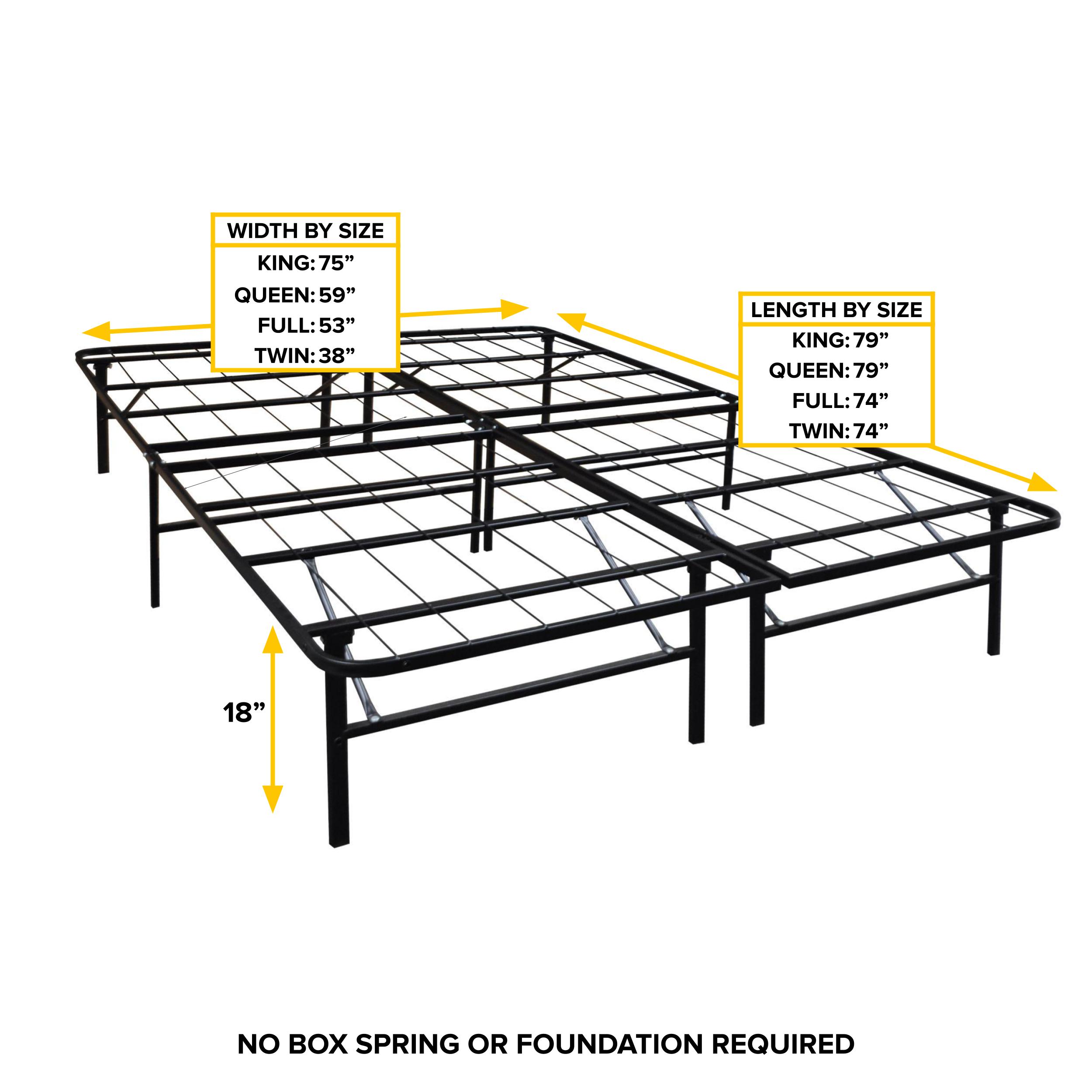 Boyd Sleep 18" Full Metal Platform Bed Frame, Black photo 3