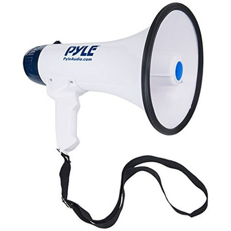 alarm rechargeable megaphone microphone pyle siren detachable bullhorn memory battery record built second