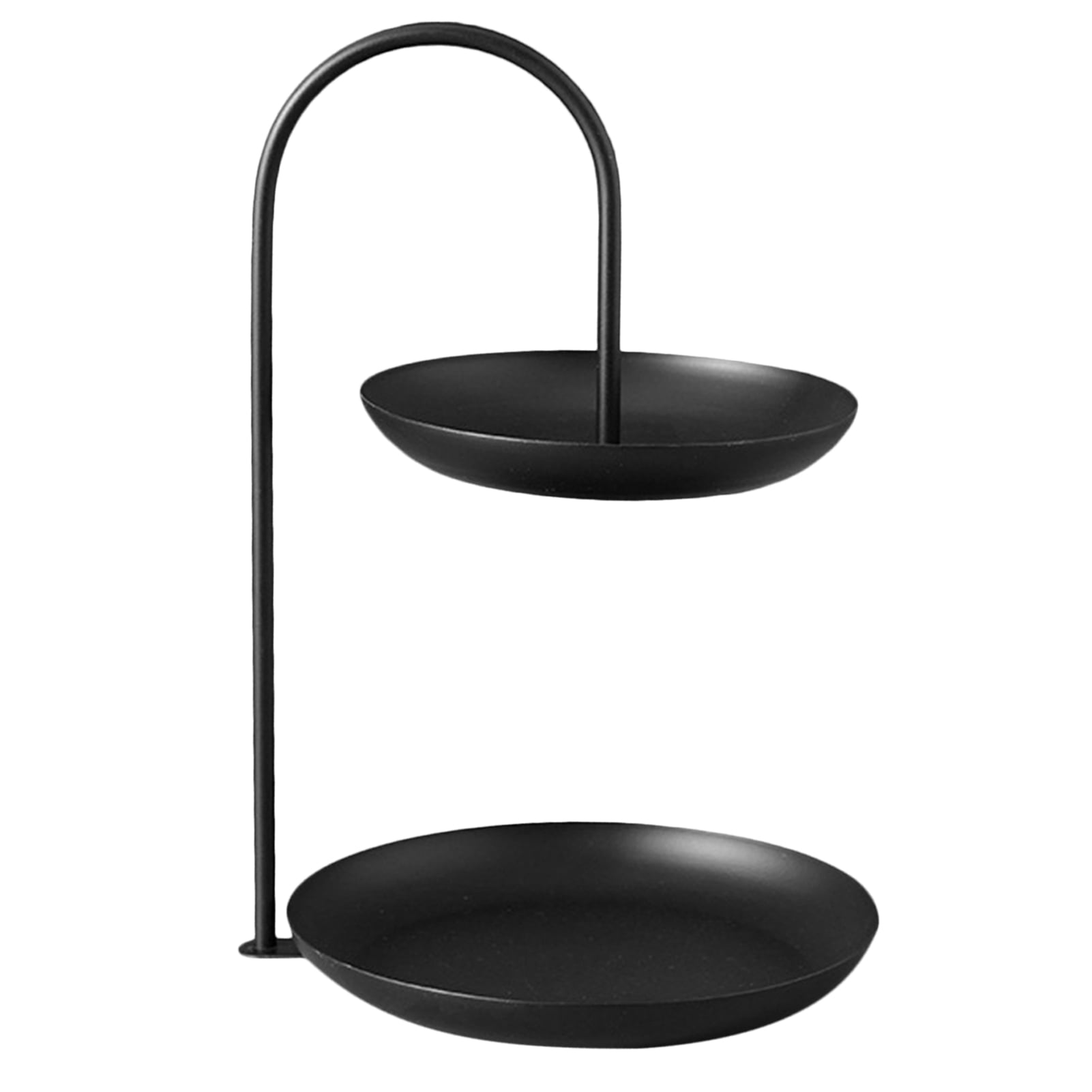 Présentoir à 2 Niveaux En Métal Noir Pour Table - Plateau Rond Pour Desserts, Cupcakes, Décoration (25x30x46 Cm) Etage Action