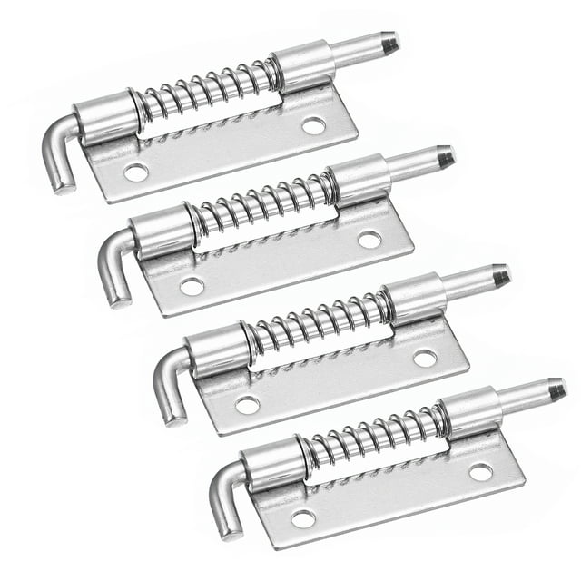 Unique Bargains Ressort Chargé Goupille de Verrouillage, 4 Pack 2.83 '- 304 Loquet à Ressort en Acier Inoxydable, Droitier avec Trou (Argent)