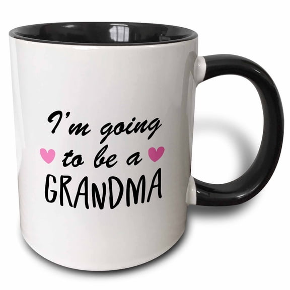 3drose, Im Going to Be a Grandma, 15oz Two-tone Black Mug