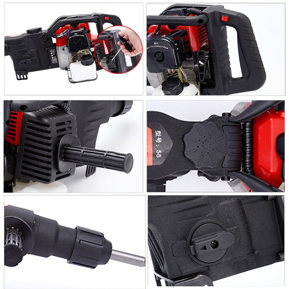 32.7CC Industrial Gasoline Demolition Hammer Drilling Machine Concrete Breaker