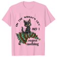 thumbnail image 5 of Camisetas con estampado de gato para mujer, ropa divertida de Navidad para amantes de los gatos, 5 of 5