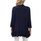 thumbnail image 5 of Cárdigan de manga tres cuartos para mujer de VISgogo, blusas con dobladillo caído con volantes de Color sólido con parte delantera abierta, prendas de vestir finas de estilo informal de calle VISgogo  moda, 5 of 6