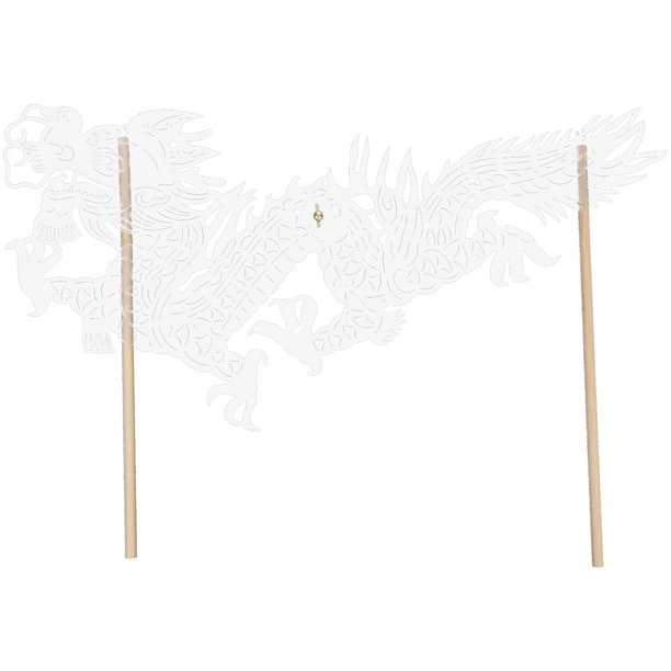 Marionetas de mano de dragón chino, artesanía artesanal, títeres de sombras, decoración tradicional hecha a mano para Año Nuevo, teatro de títeres, utilería para fiestas