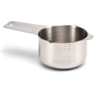 2/3 Cup(10.6 Tbsp | 158 ml | 158 cc| 5.4 oz) Measuring Cup, Stainless Steel  Measuring Cups, Single Metal Measuring Cup, Kitchen Gadgets for Cooking