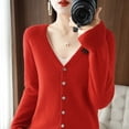 thumbnail image 7 of Women Cardigans 2023 Autumn Winter Single Breasted Knitwears Long Sleeve Warm Knit Cardigan Korean Fashion Spring casual Sweater, 7 of 7