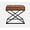 Saddle Brown, variant on Jofran Global Archive Mid-Century Modern Genuine Leather Ottoman Pre-Assembled, 20''W x 14''D x 18.5''H, Dark Sienna