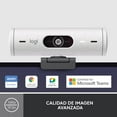 thumbnail image 2 of Logitech Brio 500 Full HD Webcam: Auto Light Correction, Auto-Framing, Viewing, Noise Reduction Mics, Privacy Webcam, for Microsoft Teams, Google Meet, Zoom - White, 2 of 9