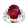 thumbnail image 2 of Sterling Silver with Ruby and White Topaz Solitaire Ring, 2 of 3