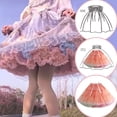 thumbnail image 2 of TAIAOJING Women Petticoat 2 Adjustable Hoop Skirt Lace Short Lolita Vintage Gothic Underskirt For Party Dress, 2 of 4
