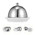 thumbnail image 3 of QUMONIN Ceramic Cupcake Stand with Clear Dome Cover and Butter Dish - Elegant Dessert Display for Parties and Kitchen, 3 of 7