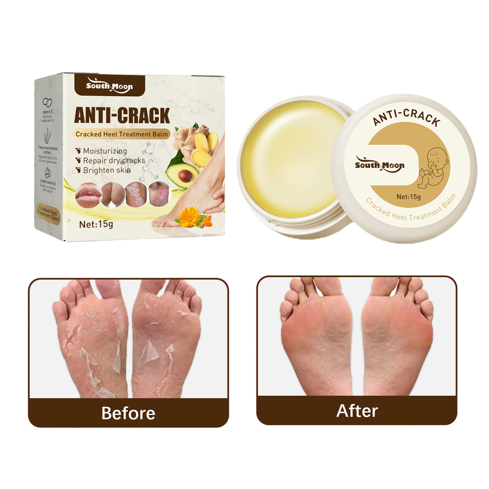 Aromine Foot Care Cream For Dry & Cracked Heel Repair & softening 100gm (  FS ) | eBay