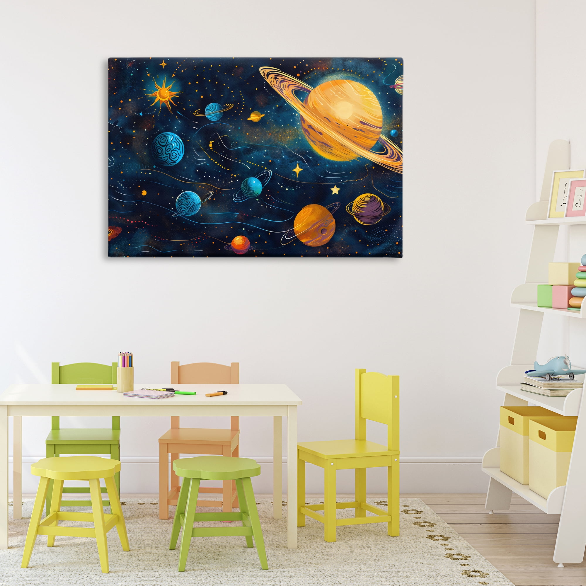 Stupell Industries Two Suns Galaxy Scene Canvas Wall Art, design by Creative Studio
