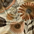 thumbnail image 6 of Ambesonne Botanical Valance & Curtain 3 Pcs Set, Boho Earthy Colors Garden, 55"x30", Eggshell Rust and Sepia, 6 of 7