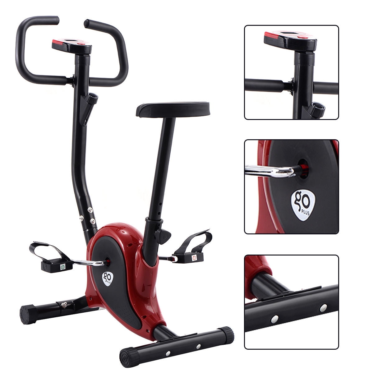 Exercise Bike Stationary Cycling Fitness Cardio Aerobic Equipment Gym Red by Costway