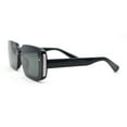 thumbnail image 3 of Womens Classy Narrow Rounded Rectangle Rimless Glitter Plastic Sunglasses Black Silver - Green, 3 of 4