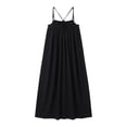 thumbnail image 6 of LYHaoo Kids Girl's Backless Casual Spaghetti Strap Beach Maxi Dress Loose Flowy Sun Dress For Teen，Princess Dresses for Girls Sizes 8-9 Years Black, 6 of 7