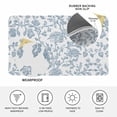 thumbnail image 3 of Light Blue Flower Door Mat Indoor Outdoor, Vintage Farmhouse Boho Leaf Spring Non Slip Welcome Mat with Rubber Backing, Absorbent Fabric Front Door Mats Entryway Rug for Home Patio Entrance 16"x24", 3 of 8