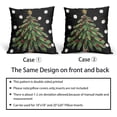 thumbnail image 5 of Christmas Pillow Covers 18X18 Inch Xmas Tree Polka Dot Snowflake Decorative Pillow Cases Black Winter Holiday Cotton Linen Throw Pillows Set of 2 Farmhouse Home Decor For Sofa Couch Bedroom Outdoor, 5 of 7