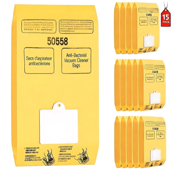 Type C/Q Vacuum Bags Replacement for Kenmore,Compatible with Kenmore Type C/Q 5055, 50555,50557, 50558, C-5, C-18 and 53292 vacuum bags, 15 Pack