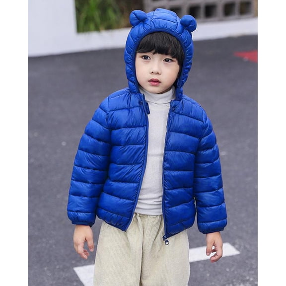 Vedolay Boy's Winter Jackets Boy's Plaid Jackets Button Long Sleeve Tops Toddler Coat with Pocket,Blue 80