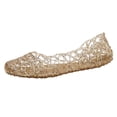thumbnail image 4 of Crystal Jelly Sandals for Women 2026 Summer Trendy Slip on Flats Ballet Shoes Hollow out Loafers, 4 of 9