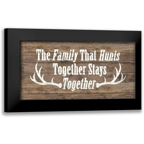 Dee Dee 14x9 Black Modern Framed Museum Art Print Titled - The Family that Hunts