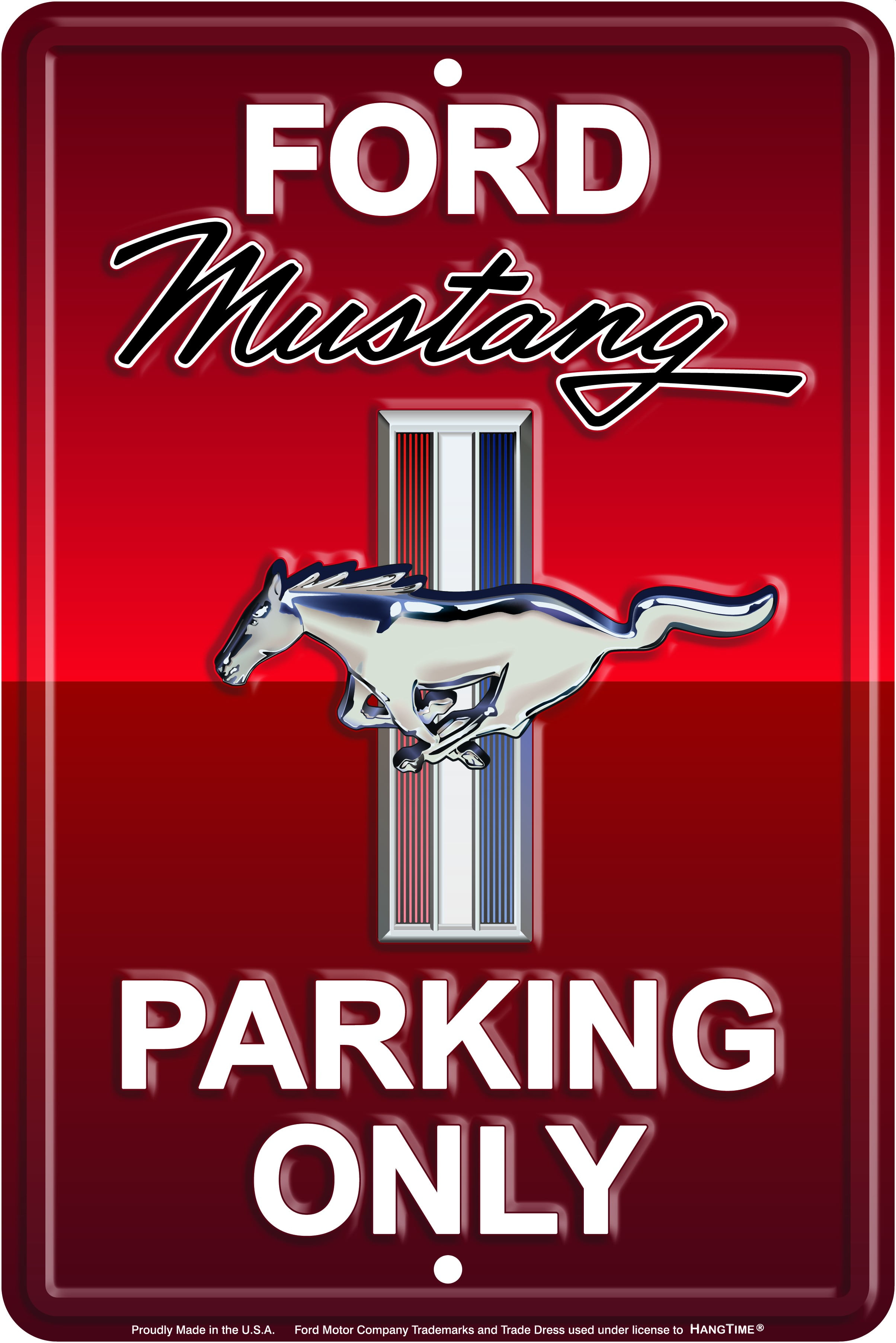 1966 66 Mustang Ford Novelty Reserved Parking Street Sign 12"X18" Aluminum 
