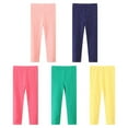 thumbnail image 3 of Godderr Kids Baby Girls Outer Wear Leggings Toddler Stretch Solid Color Polka Dot Princess Dress Matching Leggings for 2-7 Years Old, 3 of 5