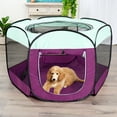 thumbnail image 2 of Corral Portátil para Perros y Tienda para Gatos Furhaven Morado XL 51x44x29.5 cm, 2 of 9