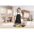 thumbnail image 3 of 12 Pack Plain Bib Aprons With 2 Pockets - Black Unisex Commercial Apron Bulk, 3 of 4