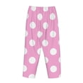 thumbnail image 7 of Fotbe Pink And White Polka Dot Women's Pajama Pants,Sleepwear Pants,Pj Bottoms Drawstring And Pockets-Small, 7 of 7