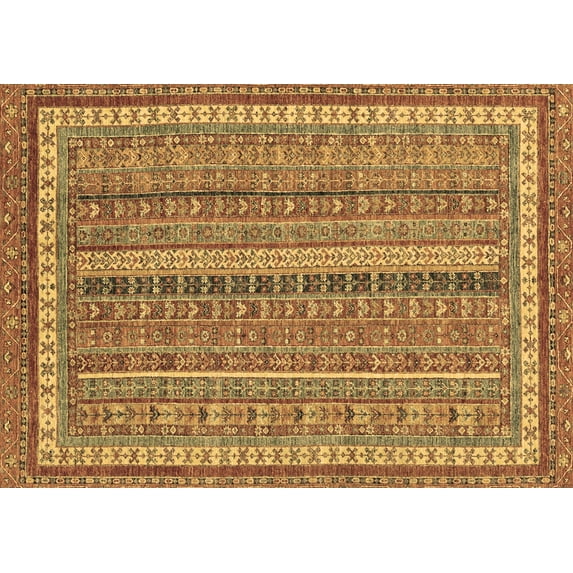 Ahgly Company Indoor Rectangle Abstract Brown Modern Area Rugs, 8' x 10'