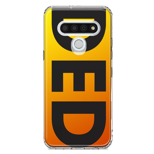 MUNDAZE LG Stylo 6 Shockproof Clear Hybrid Protective Phone Case Orange Yellow Clear Funny Text Quote Ded Cover