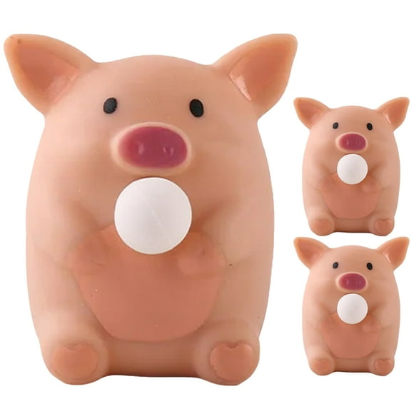 3 piezas de divertido juguete elástico de cerdo, interesante juguete de crecimiento lento para regalo de fiesta festiva