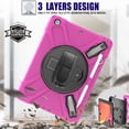 thumbnail image 2 of Dteck Case For Apple iPad 10.2" 8th Generation 2020 Released,Shockproof Armor Rugged Rubber Hard Back Heavy Duty Protective Hard Strap Kickstand iPad 7th Gen 10.2" 2019 Cover,Rose, 2 of 6