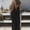 Black, variant on Women's Plus Size Summer Maxi Patio Dress Backless Round Neck Sleeveless Solid with Pockets