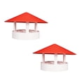 thumbnail image 3 of Minkissy Chimney Caps Rainproof Smoke Funnel Protector PVC White 2Pack Chimney Use, 3 of 7