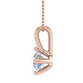 thumbnail image 2 of 1/3 Carat 4-Prong Set Diamond Solitaire Pendant Necklace in 10K Rose Gold (Silver Chain Included) - IGI Certified, 2 of 3