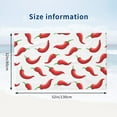thumbnail image 2 of red Chili Pepper pattern Bath Towels, Microfiber Towel for Bathroom, Highly Absorbent Shower Towels, Quick Dry Large Towel, Yoga Sports Beach SPA Hotel Towel 32x52 Inch, 2 of 5