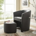 thumbnail image 7 of Modway Divulge Modern Faux Leather Armchair and Ottoman in Gray, 7 of 7