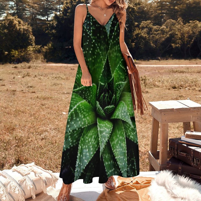 Succulent. Haworthia fasciata Sleeveless Dress Dress for girls long dress  women sexy elegant chic women dresses promotion - Walmart.com