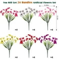 thumbnail image 2 of Inadays Artificial Flowers for Outdoor Indoor, 24 Bundles Fake Plant Colorful Eucalyptus Camellia UV Resistant for Garden Yard Wedding Farmhouse Balcony Porch Patio, 2 of 9