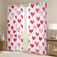 thumbnail image 2 of Homewish Cute Heart Loves Black Out Curtains,Happy Valentine'S Day Curtains Pack of 2 (42x63 Each),White Pink Bedroom Curtains For Girls Kids,Breathable Home Decor, 2 of 6