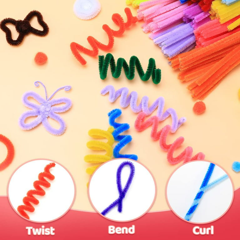 Pipe Cleaners for Crafts (200pcs in Gray), 12 inch Long Pipe Cleaners, Pink  Pipe Cleaners. 