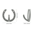 thumbnail image 5 of Raindrops 4 Pcs Horseshoe Hooks Set Iron Retro Wall Mounting for Study Organization, 5 of 8