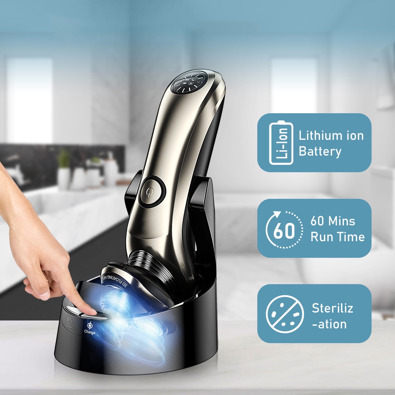 MOOSOO Electric Shaver for Men