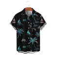 thumbnail image 6 of Cllios Hawaiian Shirts for Men Big and Tall Tropical Graphic Beach Tops Quick Dry Lapel Collared Short Sleeve T-shirts Oversized Button Down Bowling Shirts S-5XL, 6 of 6